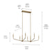 Myhouse Lighting Kichler - 52721CPZ - Six Light Linear Chandelier - Madden - Champagne Bronze