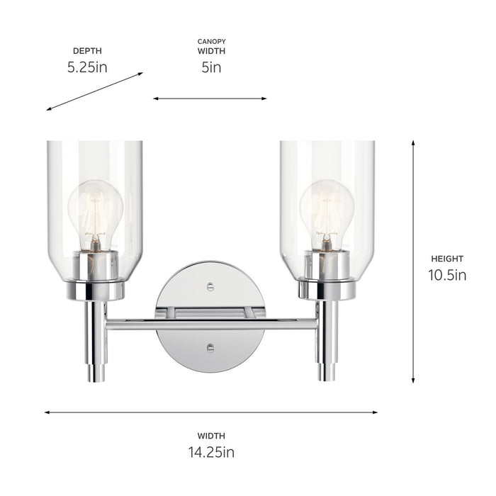 Myhouse Lighting Kichler - 55184CH - Two Light Vanity - Madden - Chrome