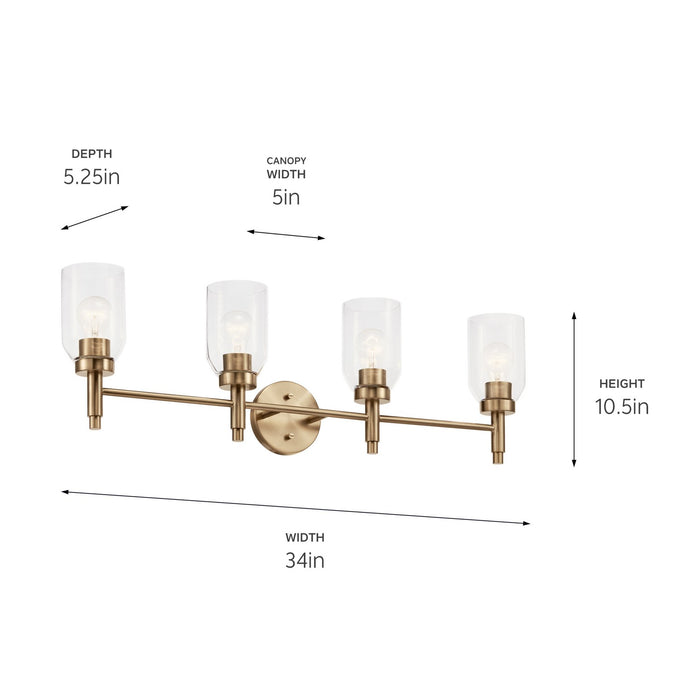 Myhouse Lighting Kichler - 55186CPZ - Four Light Vanity - Madden - Champagne Bronze