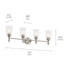 Myhouse Lighting Kichler - 55186NI - Four Light Vanity - Madden - Brushed Nickel