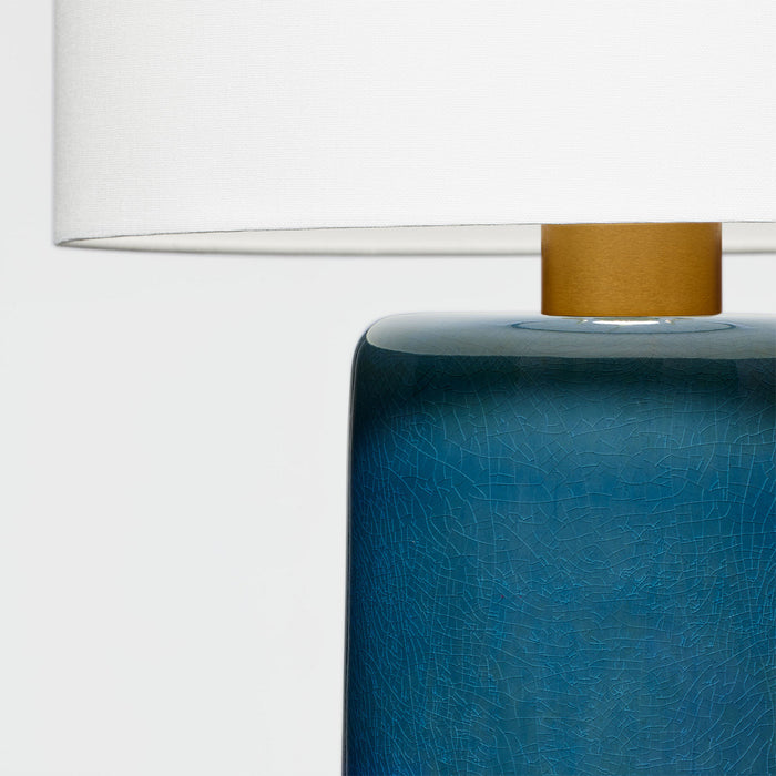 Myhouse Lighting Visual Comfort Studio - BT1101DOC1 - One Light Table Lamp - Shanghai - Deep Ocean Crackle