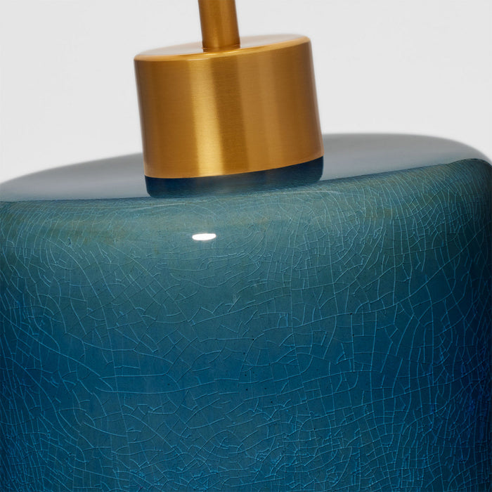Myhouse Lighting Visual Comfort Studio - BT1101DOC1 - One Light Table Lamp - Shanghai - Deep Ocean Crackle