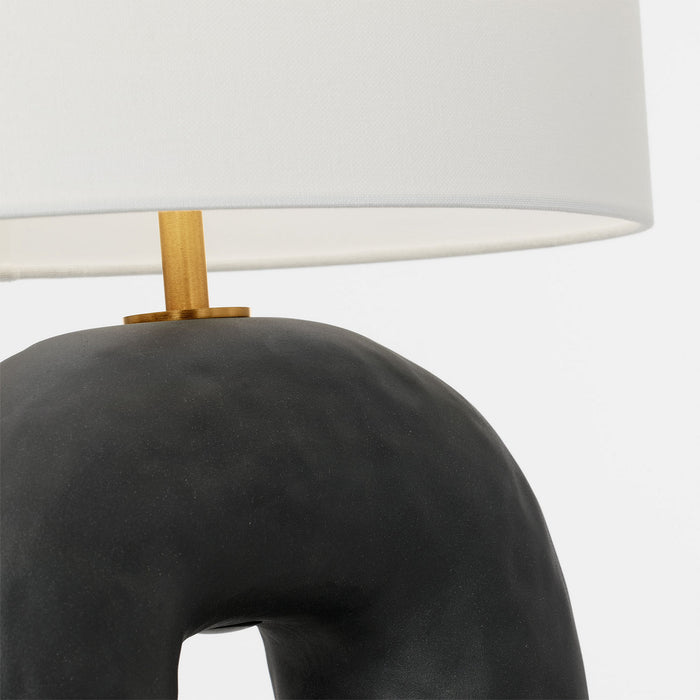Myhouse Lighting Visual Comfort Studio - HT1081RBC1 - One Light Table Lamp - Aura - Rough Black Ceramic