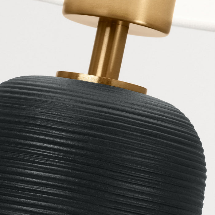 Myhouse Lighting Visual Comfort Studio - HT1141RBC1 - One Light Table Lamp - Fanny - Rough Black Ceramic