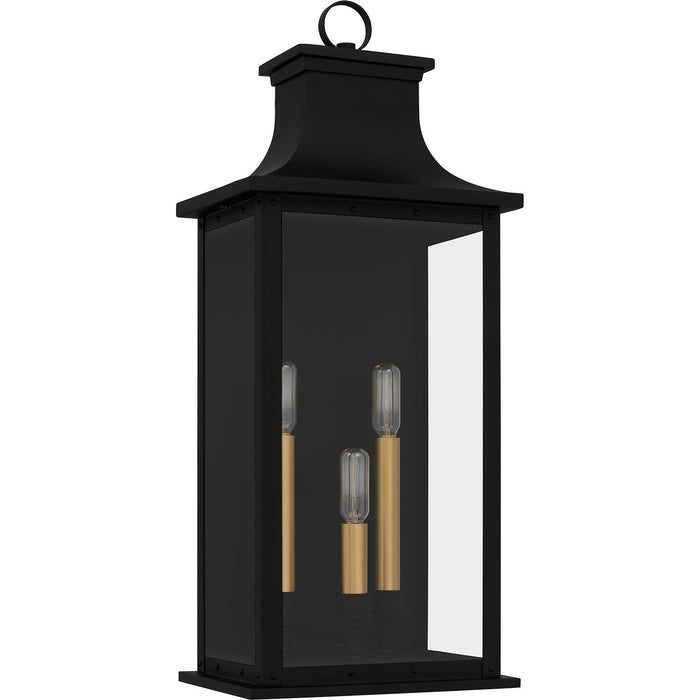 Myhouse Lighting Quoizel - ABY8409MBK - Three Light Outdoor Wall Mount - Abernathy - Matte Black