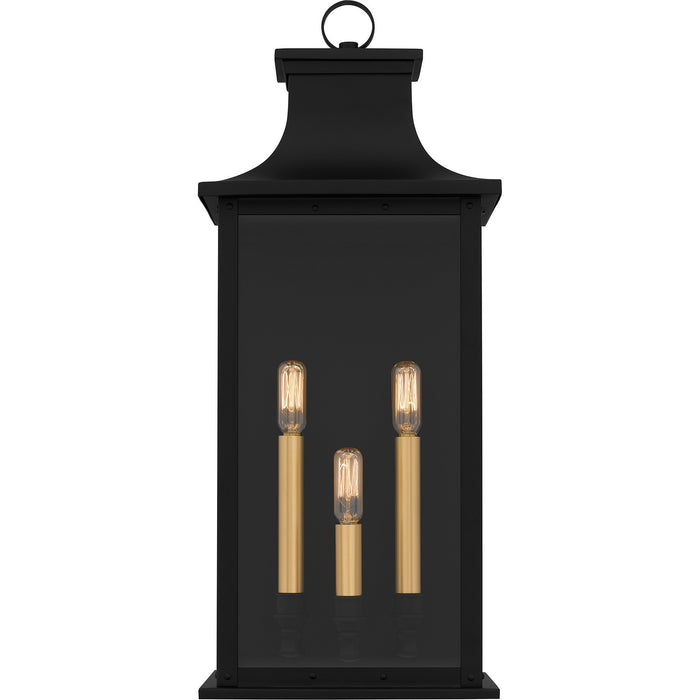 Myhouse Lighting Quoizel - ABY8409MBK - Three Light Outdoor Wall Mount - Abernathy - Matte Black