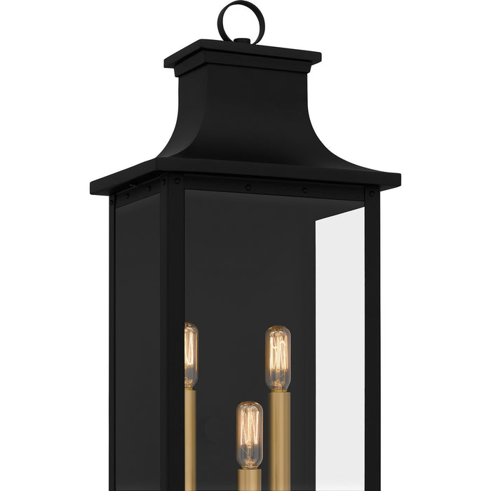 Myhouse Lighting Quoizel - ABY8409MBK - Three Light Outdoor Wall Mount - Abernathy - Matte Black