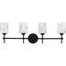 Myhouse Lighting Quoizel - ARI8631MBK - Four Light Bath - Aria - Matte Black