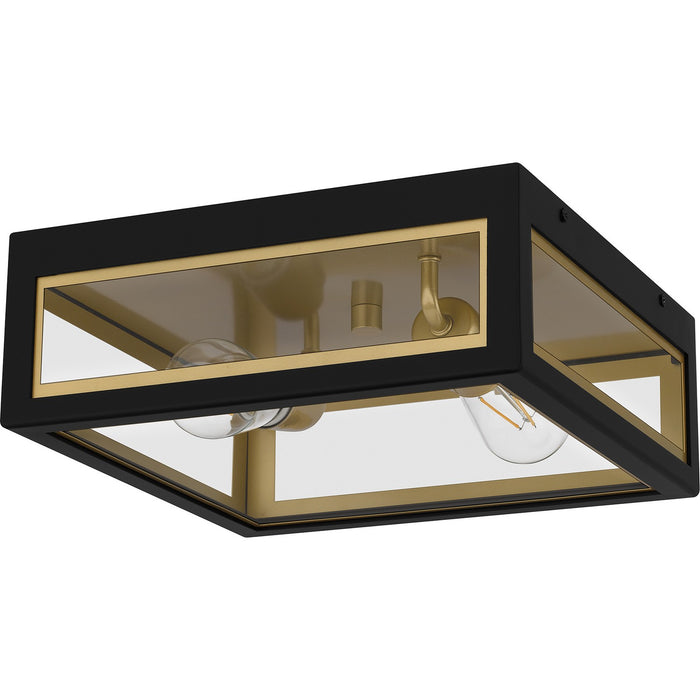 Myhouse Lighting Quoizel - BBN1612MBK - Two Light Outdoor Flush Mount - Bourbon - Matte Black