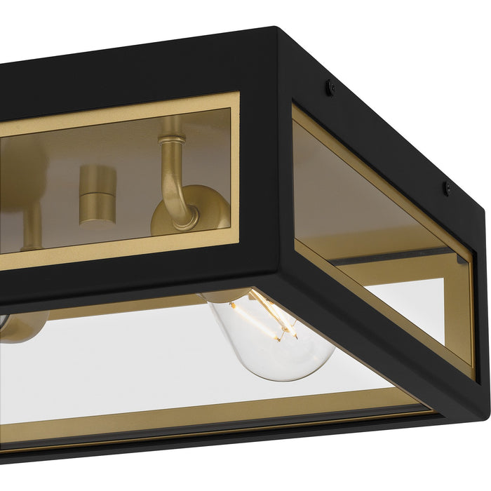 Myhouse Lighting Quoizel - BBN1612MBK - Two Light Outdoor Flush Mount - Bourbon - Matte Black