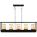 Myhouse Lighting Quoizel - BET542MBK - Five Light Linear Chandelier - Bentley - Matte Black