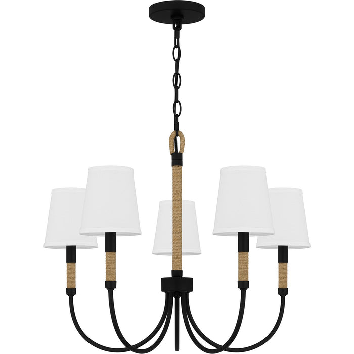 Myhouse Lighting Quoizel - BYL5025MBK - Five Light Chandelier - Bayside - Matte Black