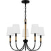 Myhouse Lighting Quoizel - BYL5025MBK - Five Light Chandelier - Bayside - Matte Black