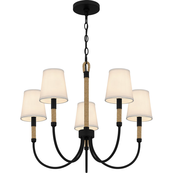 Myhouse Lighting Quoizel - BYL5025MBK - Five Light Chandelier - Bayside - Matte Black