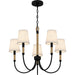 Myhouse Lighting Quoizel - BYL5025MBK - Five Light Chandelier - Bayside - Matte Black