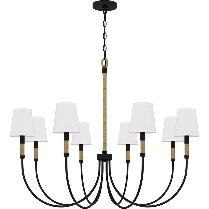 Myhouse Lighting Quoizel - BYL5039MBK - Eight Light Chandelier - Bayside - Matte Black