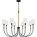 Myhouse Lighting Quoizel - BYL5039MBK - Eight Light Chandelier - Bayside - Matte Black