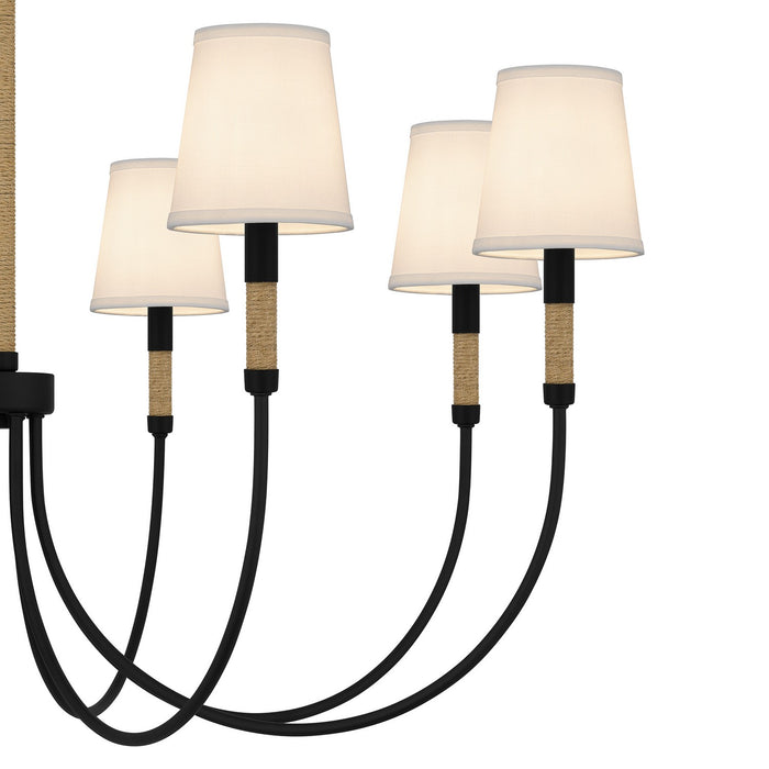 Myhouse Lighting Quoizel - BYL5039MBK - Eight Light Chandelier - Bayside - Matte Black