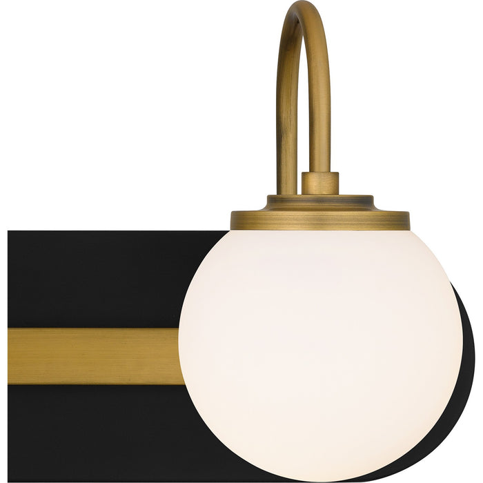 Myhouse Lighting Quoizel - DES8624MBK - Three Light Bath - Desmond - Matte Black