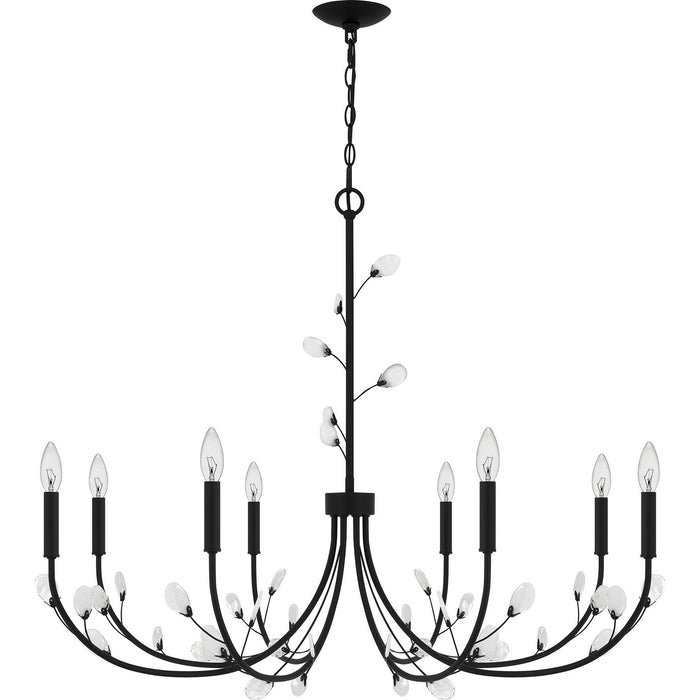 Myhouse Lighting Quoizel - HEI5040MBK - Eight Light Chandelier - Heiress - Matte Black