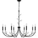 Myhouse Lighting Quoizel - HEI5040MBK - Eight Light Chandelier - Heiress - Matte Black