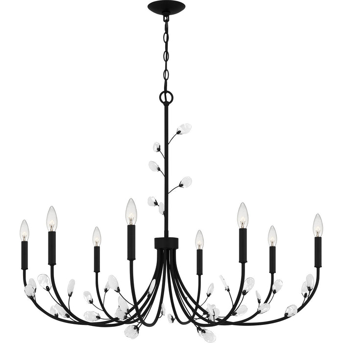 Myhouse Lighting Quoizel - HEI5040MBK - Eight Light Chandelier - Heiress - Matte Black