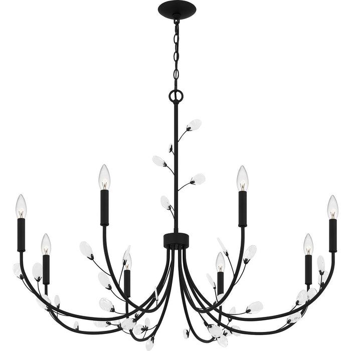 Myhouse Lighting Quoizel - HEI5040MBK - Eight Light Chandelier - Heiress - Matte Black