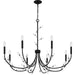 Myhouse Lighting Quoizel - HEI5040MBK - Eight Light Chandelier - Heiress - Matte Black