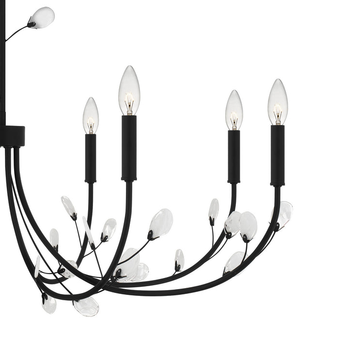 Myhouse Lighting Quoizel - HEI5040MBK - Eight Light Chandelier - Heiress - Matte Black