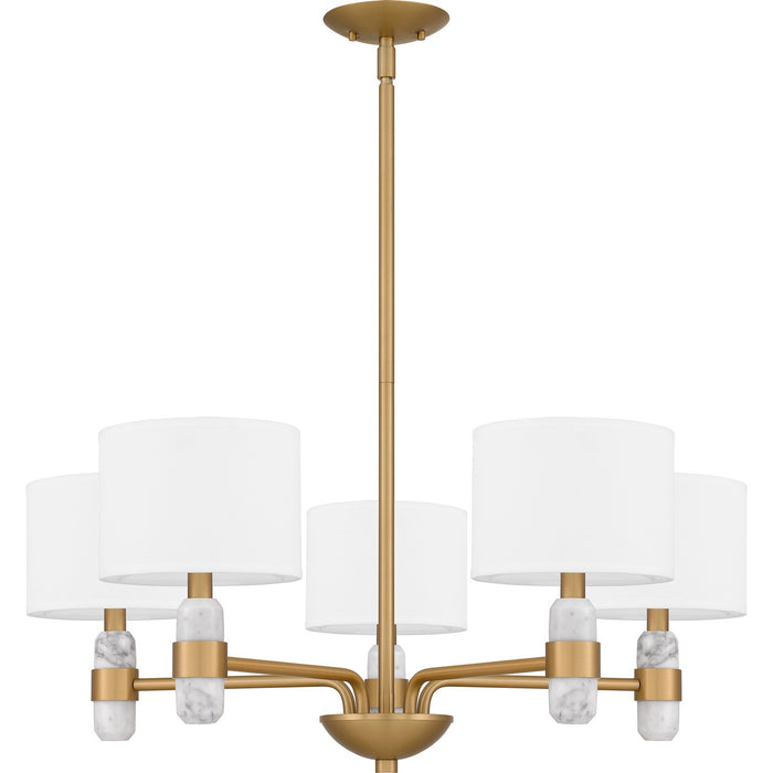 Myhouse Lighting Quoizel - KMB5030BWS - Five Light Chandelier - Kimberly - Brushed Weathered Brass