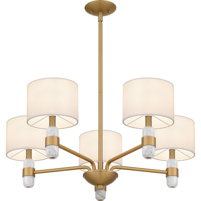 Myhouse Lighting Quoizel - KMB5030BWS - Five Light Chandelier - Kimberly - Brushed Weathered Brass