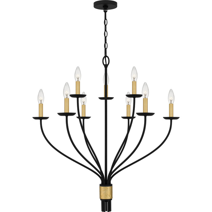 Myhouse Lighting Quoizel - MAG5032MBK - Nine Light Chandelier - Margaret - Matte Black