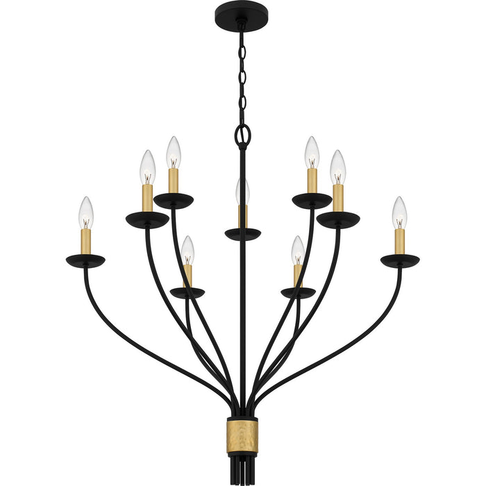 Myhouse Lighting Quoizel - MAG5032MBK - Nine Light Chandelier - Margaret - Matte Black