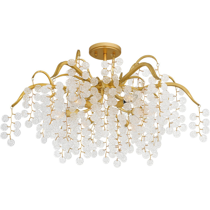 Myhouse Lighting Quoizel - MAP1728GFL - Six Light Semi-Flush Mount - Maple - Gold Leaf