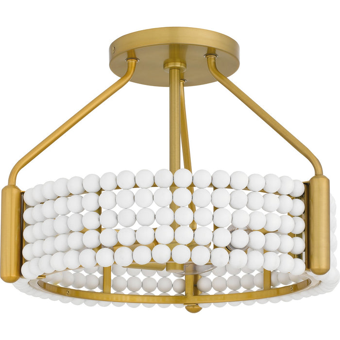 Myhouse Lighting Quoizel - MOL1716BRG - Four Light Semi Flush Mount - Molly - Brushed Gold