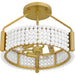 Myhouse Lighting Quoizel - MOL1716BRG - Four Light Semi Flush Mount - Molly - Brushed Gold