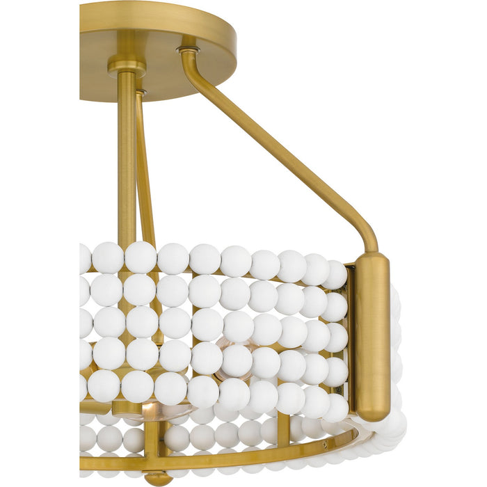 Myhouse Lighting Quoizel - MOL1716BRG - Four Light Semi Flush Mount - Molly - Brushed Gold