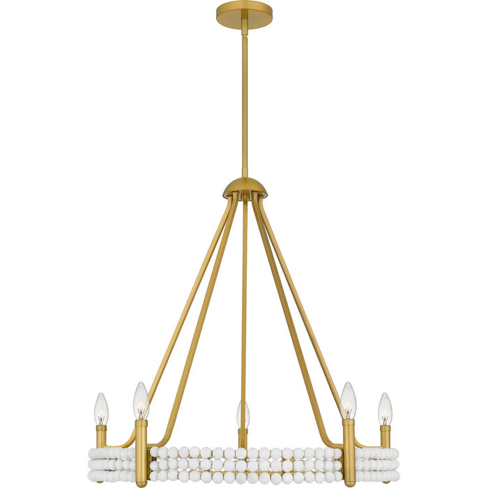 Myhouse Lighting Quoizel - MOL5027BRG - Five Light Chandelier - Molly - Brushed Gold