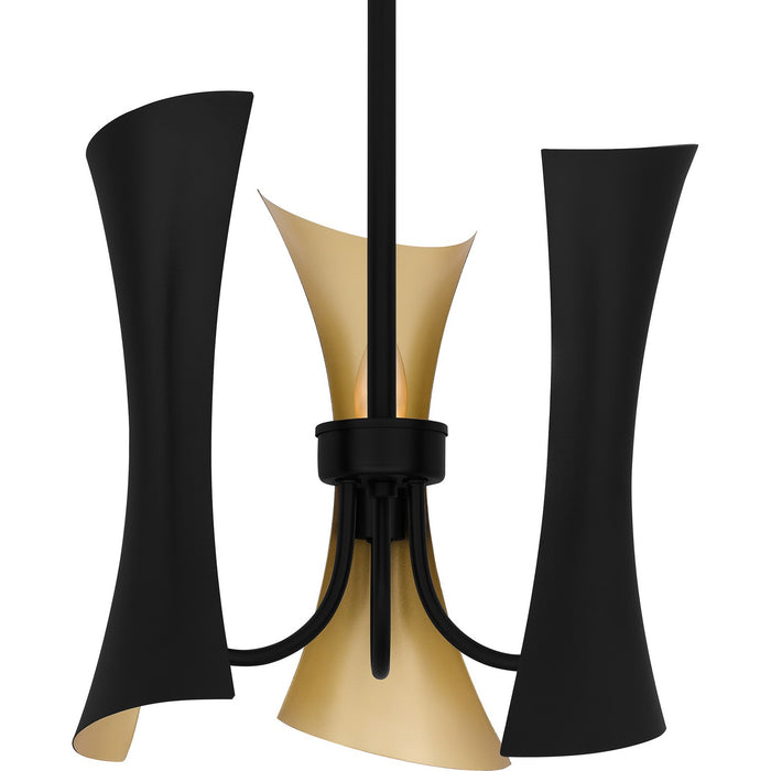 Myhouse Lighting Quoizel - MYL2814MBK - Three Light Pendant - Myla - Matte Black