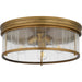 Myhouse Lighting Quoizel - QFL6743WS - Three Light Flush Mount - Quoizel Flush Mount - Weathered Brass