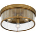 Myhouse Lighting Quoizel - QFL6743WS - Three Light Flush Mount - Quoizel Flush Mount - Weathered Brass