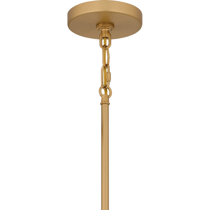 Myhouse Lighting Quoizel - QP6749BWS - Four Light Pendant - Quoizel Pendant - Brushed Weathered Brass