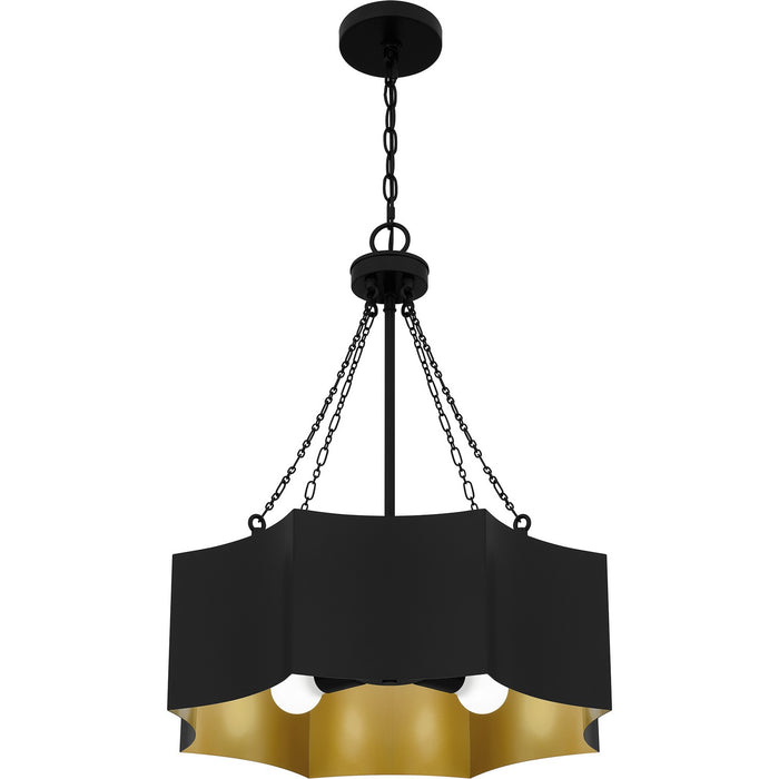 Myhouse Lighting Quoizel - QP6755MBK - Four Light Pendant - Quoizel Pendant - Matte Black