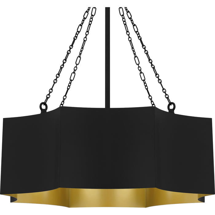 Myhouse Lighting Quoizel - QP6755MBK - Four Light Pendant - Quoizel Pendant - Matte Black