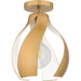 Myhouse Lighting Quoizel - QSF6739BWS - One Light Semi Flush Mount - Quoizel Semi-Flush Mount - Brushed Weathered Brass