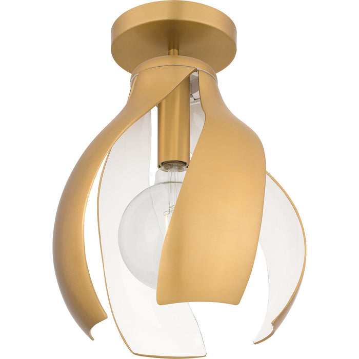 Myhouse Lighting Quoizel - QSF6739BWS - One Light Semi Flush Mount - Quoizel Semi-Flush Mount - Brushed Weathered Brass