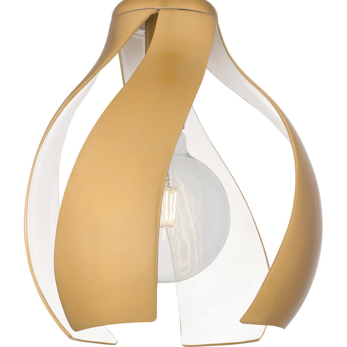 Myhouse Lighting Quoizel - QSF6739BWS - One Light Semi Flush Mount - Quoizel Semi-Flush Mount - Brushed Weathered Brass