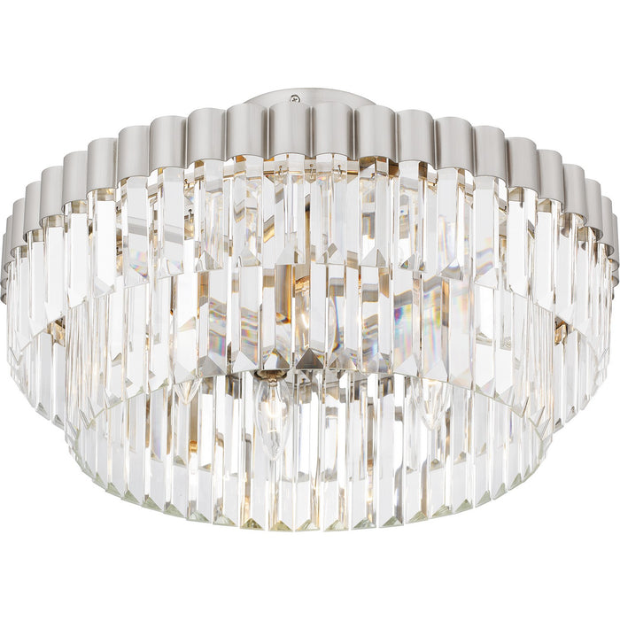 Myhouse Lighting Quoizel - QSF6742BN - Four Light Semi Flush Mount - Quoizel Semi-Flush Mount - Brushed Nickel