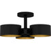 Myhouse Lighting Quoizel - QSF6745MBK - Three Light Semi Flush Mount - Quoizel Semi-Flush Mount - Matte Black