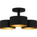 Myhouse Lighting Quoizel - QSF6745MBK - Three Light Semi Flush Mount - Quoizel Semi-Flush Mount - Matte Black